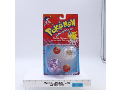 Pokemon Battle Figures Raticate #20 & Rattata #19 Ball & Battle Discs MIP New