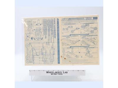 Cobra Hammerhead 1990 ORIGINAL Instructions Blueprints G.I. Joe Action Figure