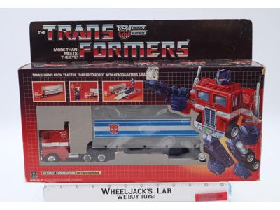 Optimus Prime W/BOX & INSERT 100% Complete 1984 Vintage G1 Transformers Figure