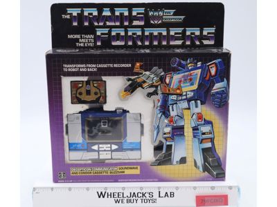 Soundwave & Buzzsaw 100% Complete W/ BOX & UNUSED STICKER SHEET G1 Transformers