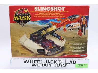 Slingshot W/Ace Riker 100% Complete W/Box M.A.S.K. 1985 Kenner Action Figure