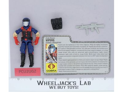 Vipers V1 100% Complete G.I. Joe 1986 Hasbro Vintage Action Figure