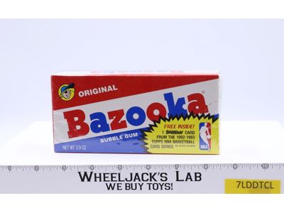 Original Bazooka Bubble Gum Bubblegum 1993 NBA Topps Gold Basketball Card MISB