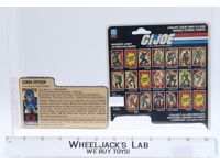 Cobra Officer v1.5 Explosion 20-Back CARD ONLY GI Joe 1983 Hasbro Vintage