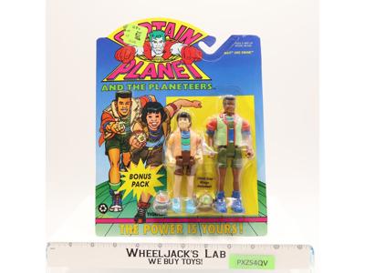 Ma-Ti and Kwame Bonus Pack Captain Planet 1991 Tiger Toys NEW MOSC SEALED