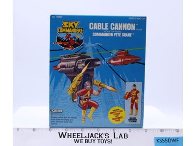 Cable Cannon W/ Pete Crane Sky Commanders 1987 Kenner Vehicle NEW SEALED