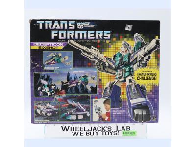Sixshot 100% Complete W/BOX & Insert 1987 Vintage Hasbro G1 Transformers Figure