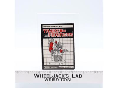 Ultra Magnus Instructions Manual Booklet 1986 Vintage Hasbro G1 Transformers