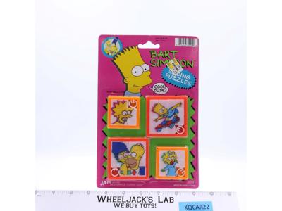 Bart Simpson Sliding Puzzles The Simpsons 1990 Ja-Ru Party Favors NEW SEALED