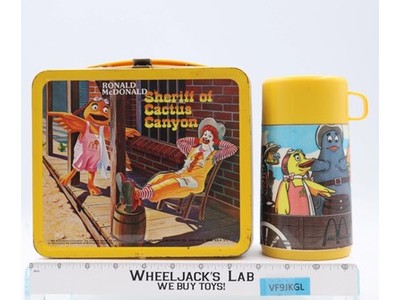 Ronald McDonald Sheriff of Cactus Canyon W/Thermos Mug 1982 Aladdin Industries