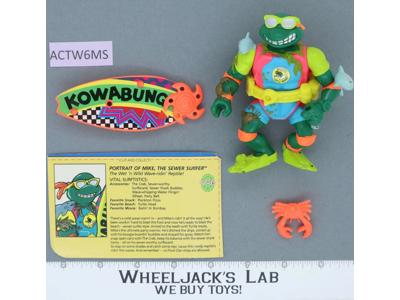 Sewer Surfer Mike 100% Complete Teenage Mutant Ninja Turtles TMNT Playmates 1990