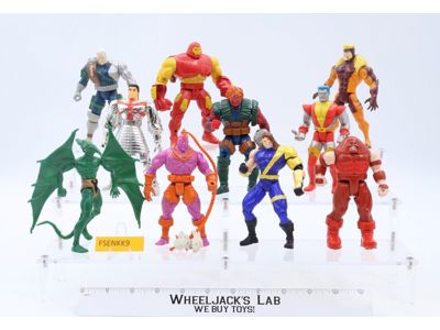 Lot of 10 Marvel Comics Action Figures + Accessories 1990s ToyBiz