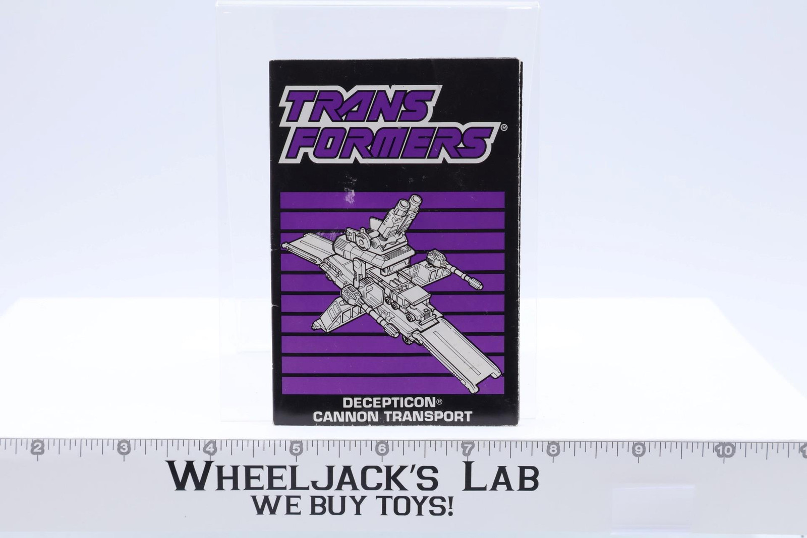 Cannon Transport Instructions Manual Booklet 1989 Hasbro G1 Transformers
