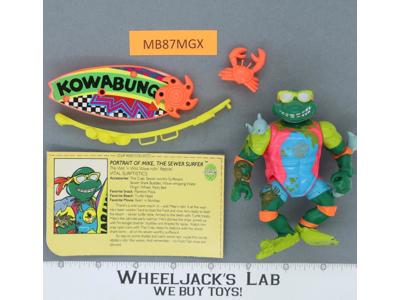 Sewer Surfer Mike 100% Complete Teenage Mutant Ninja Turtles TMNT Playmates 1990