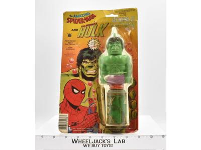 Bubble Machine Marvel Amazing Spiderman & Incredible Hulk Larami 1979 NEW MOSC