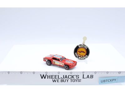 Tom McEwen Red Plymouth Mongoose 1969 Mattel Hot Wheels Redline RL w/ Button