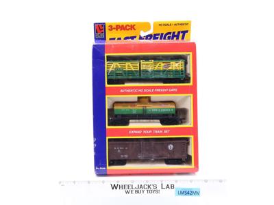 #8459 Fast Freight 3-Pack Train Car Set HO Scale Life-Like Products Inc NEW