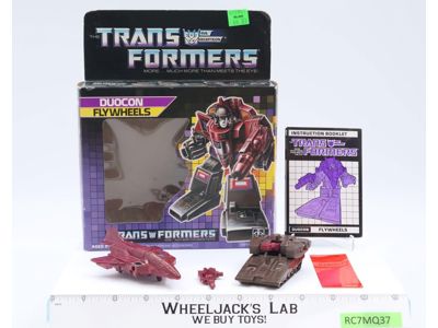 Flywheels W Box 100% Complete 1987 Vintage G1 Transformers Hasbro Action Figure