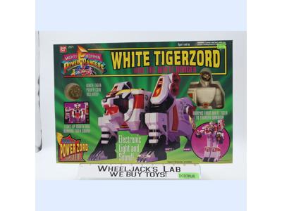 White Tigerzord & White Ranger Mighty Morphin Power Rangers 1994 Bandai NEW MISB