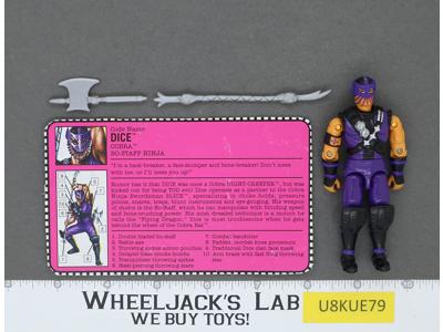 Dice V1 100% Complete 1992 G.I. Joe Hasbro Vintage Action Figure