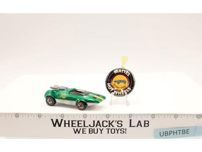 Peeping Bomb Green 1969 1970 Mattel Redline Hot Wheels Vintage RL w/ Button