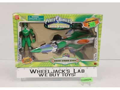 Green Strata Cycle 100% Complete Power Rangers Time Force 2001 Bandai Figure