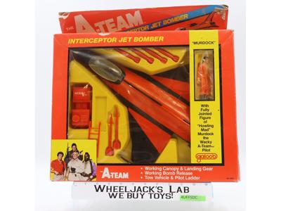 Interceptor Jet Bomber W/ Murdock The A-Team 1983 Galoob Action Figure Vehicle