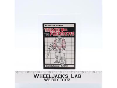 Blaster Figure Instruction Manual Booklet 1985 Vintage Hasbro G1 Transformers