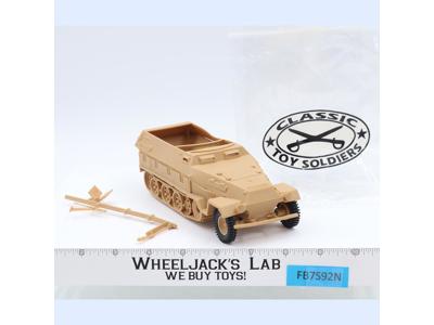 Tan German Sd.kfz Halftrack Tank WWII Plastic Toy Soldiers CTS 7" Long