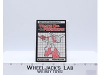 Pointblank Action Figure Vintage Instruction Manual 1986 Hasbro G1 Transformers