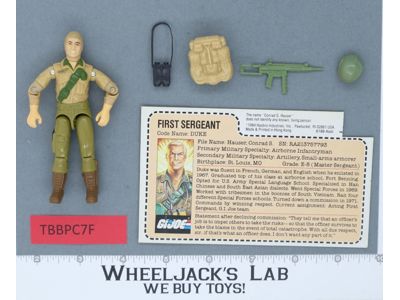 Duke V1 RED CARD BACK 100% Complete G.I. Joe 1983 Hasbro Vintage Action Figure