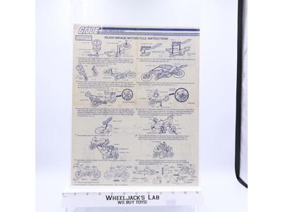 Silver Mirage Motorcycle 1985 ORIGINAL Instructions Blueprints G.I. Joe Hasbro