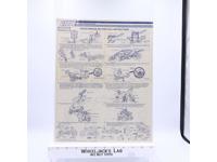 Silver Mirage Motorcycle 1985 ORIGINAL Instructions Blueprints G.I. Joe Hasbro