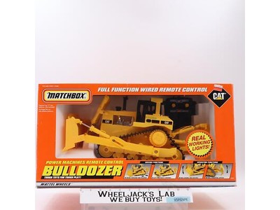 Bulldozer Matchbox Power Machines Remote Control CAT Mattel 1998 NEW MISB SEALED