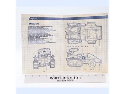 Snow Cat 1985 ORIGINAL Instructions Blueprints G.I. Joe Hasbro Action Figure