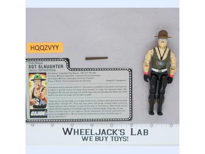 Sgt. Slaughter V1 RED CARDBACK Complete G.I. Joe 1986 Hasbro Vintage Figure