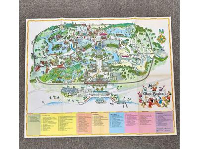 A Guide to the Magic Kingdom Walt Disney World 1979 Vintage Map 38 x 31.5