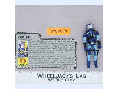 Motor Viper V1 100% Complete 1986 G.I. Joe Hasbro Vintage Action Figure