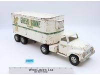 White Green Giant Truck & Trailer Pressed Steel 1956 Tonka Vintage