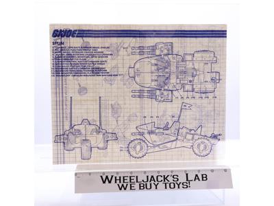 Cobra Stun 1986 ORIGINAL Instructions / Blueprints G.I. Joe Hasbro Action Figure