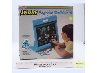 Smurf Magnetic Chalkboard Avalon w/ magnets chalk eraser 1982 NEW MISB SEALED