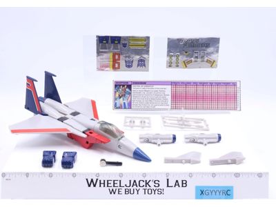 Starscream 100% Complete Vintage 1985 G1 Transformers Hasbro UNUSED STICKERS