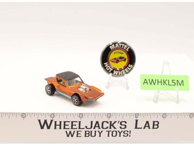 Python Orange Hot Wheels 1968 Mattel Vintage Redline RL WHITE INTERIOR W/ BUTTON