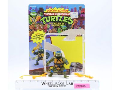 Sword Slicin' Leonardo W/Cardback 100% Complete TMNT 1990 Playmates Vintage