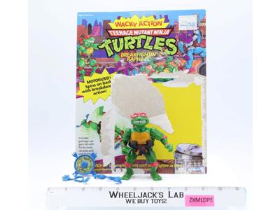 Breakfightin' Raphael W/Cardback 100% Complete TMNT 1990 Playmates Figure