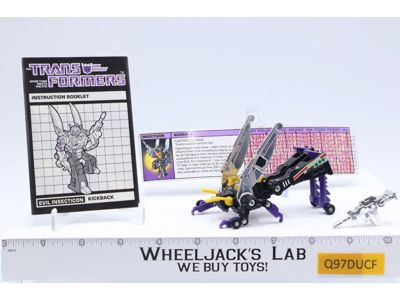 Kickback 100% Complete Vintage 1985 G1 Transformers Hasbro Action Figure