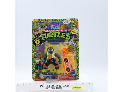 Rappin' Mike Teenage Mutant Ninja Turtles 1991 Playmates NEW MOSC UNPUNCHED