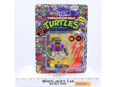 Heavy Metal Raph TMNT Rock'n Rollin' 1991 Playmates Action Figure UNPUNCHED MOSC