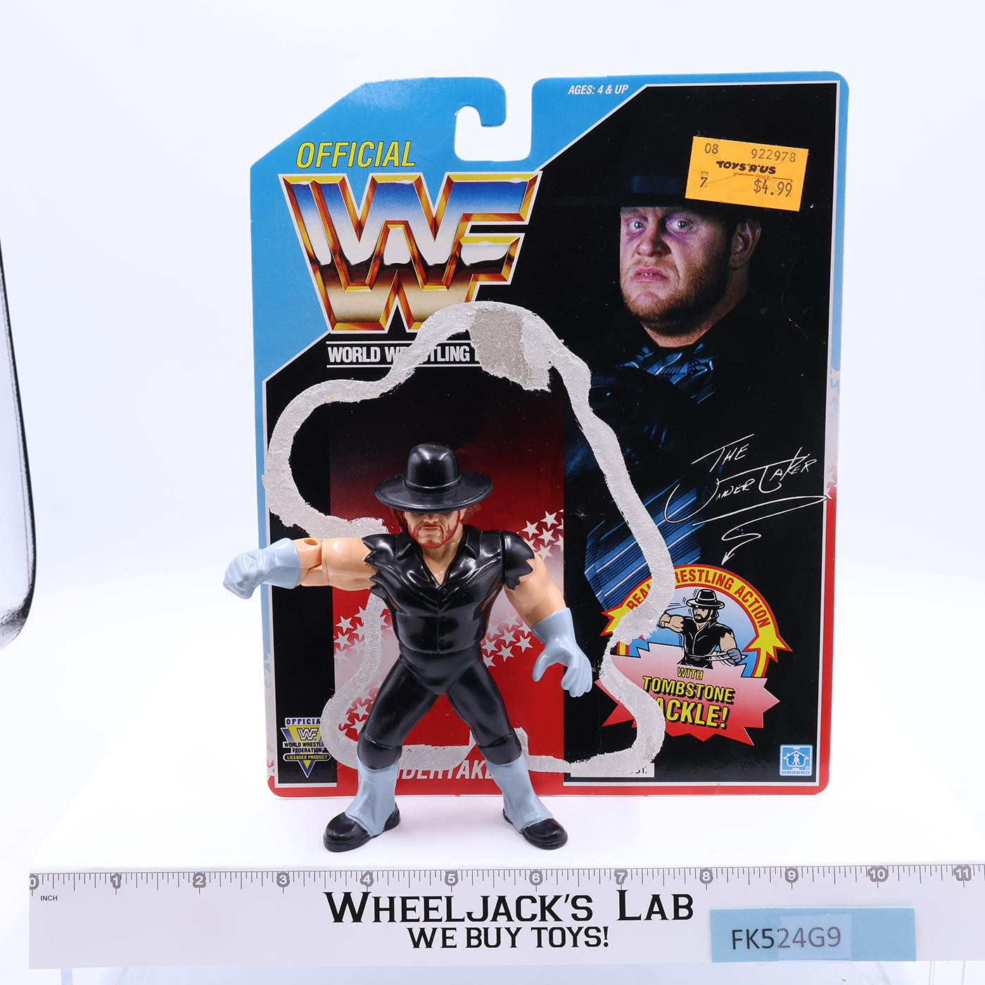 The Undertaker 100% Complete Series 3 W/CARDBACK 1991 WWF Wrestling Hasbro