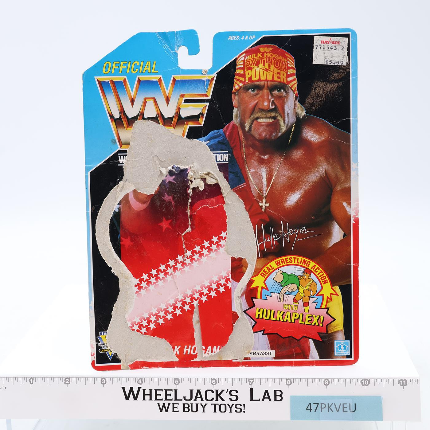Hulk Hogan W/CARDBACK 1991 WWF Wrestling Hasbro Action Figures